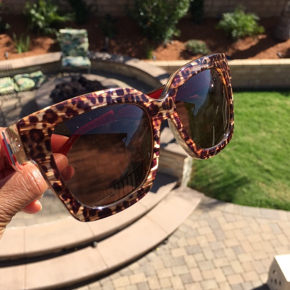 New Michael Kors Leopard Print Sunglasses - Picture 3 of 11
